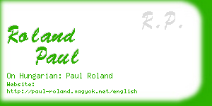 roland paul business card